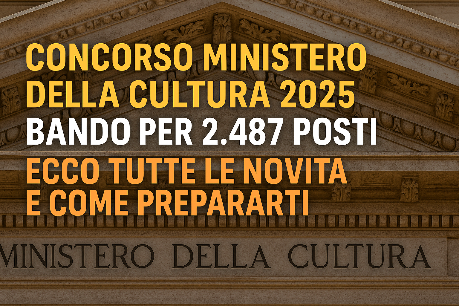 Concorso Ministero della Cultura 2025