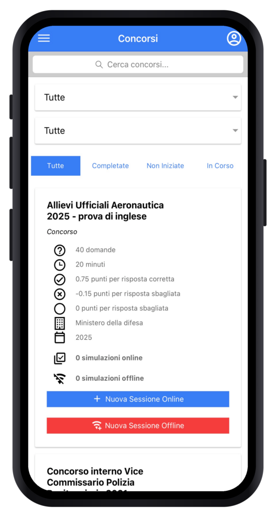 Simultore Quiz concorsi