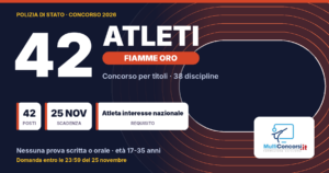 concorso atleti Fiamme Oro Polizia di Stato