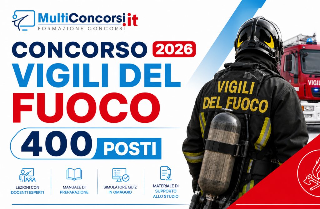 Preselettiva Vigili del Fuoco 2026: date e sede della prova per 400 posti